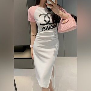 Chanel Chic Dress Women Girls Pink Paris Small Petite Classy Italy